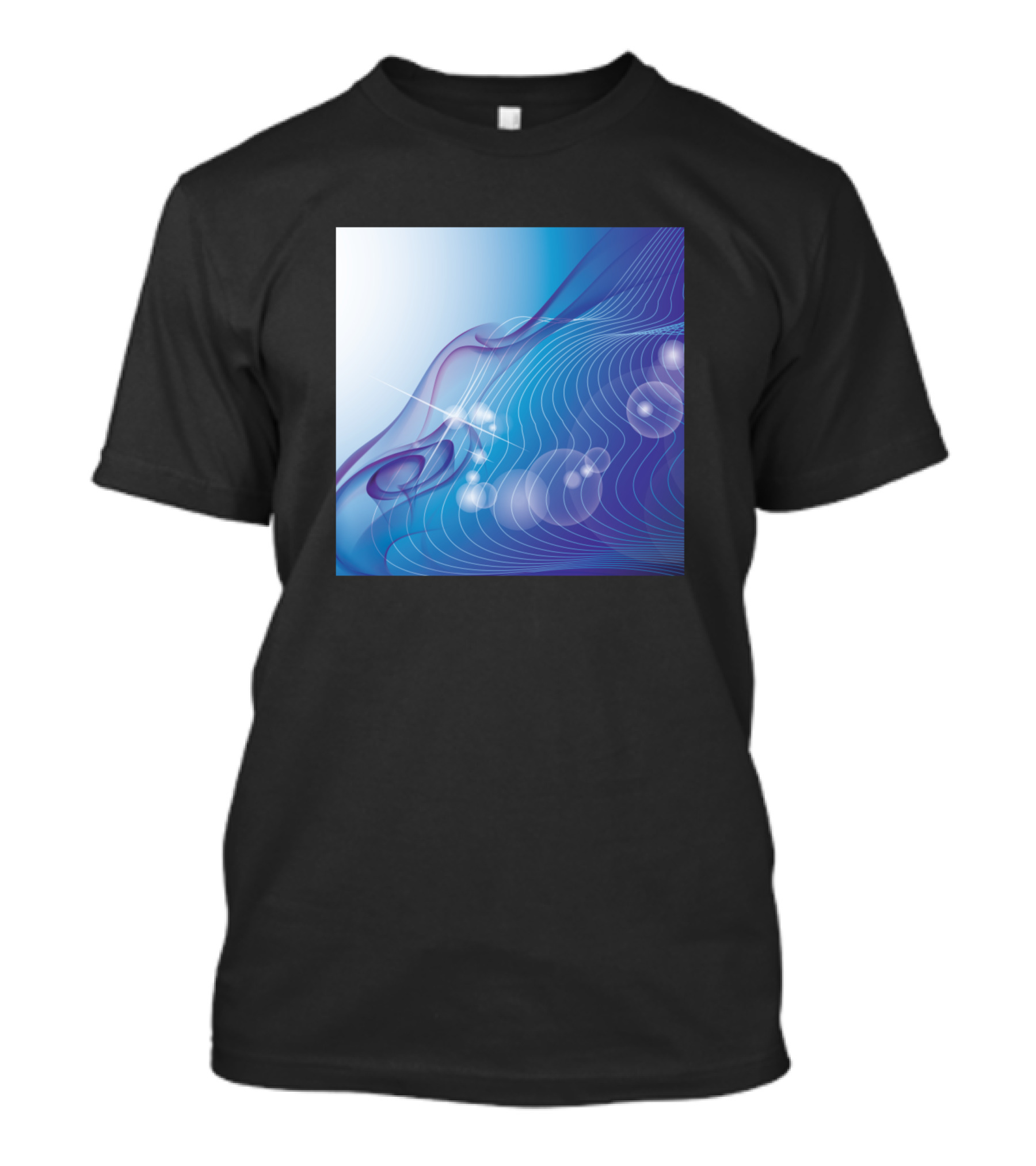 Decorative Mask Flowing Waves And Bubbles T-Shirt