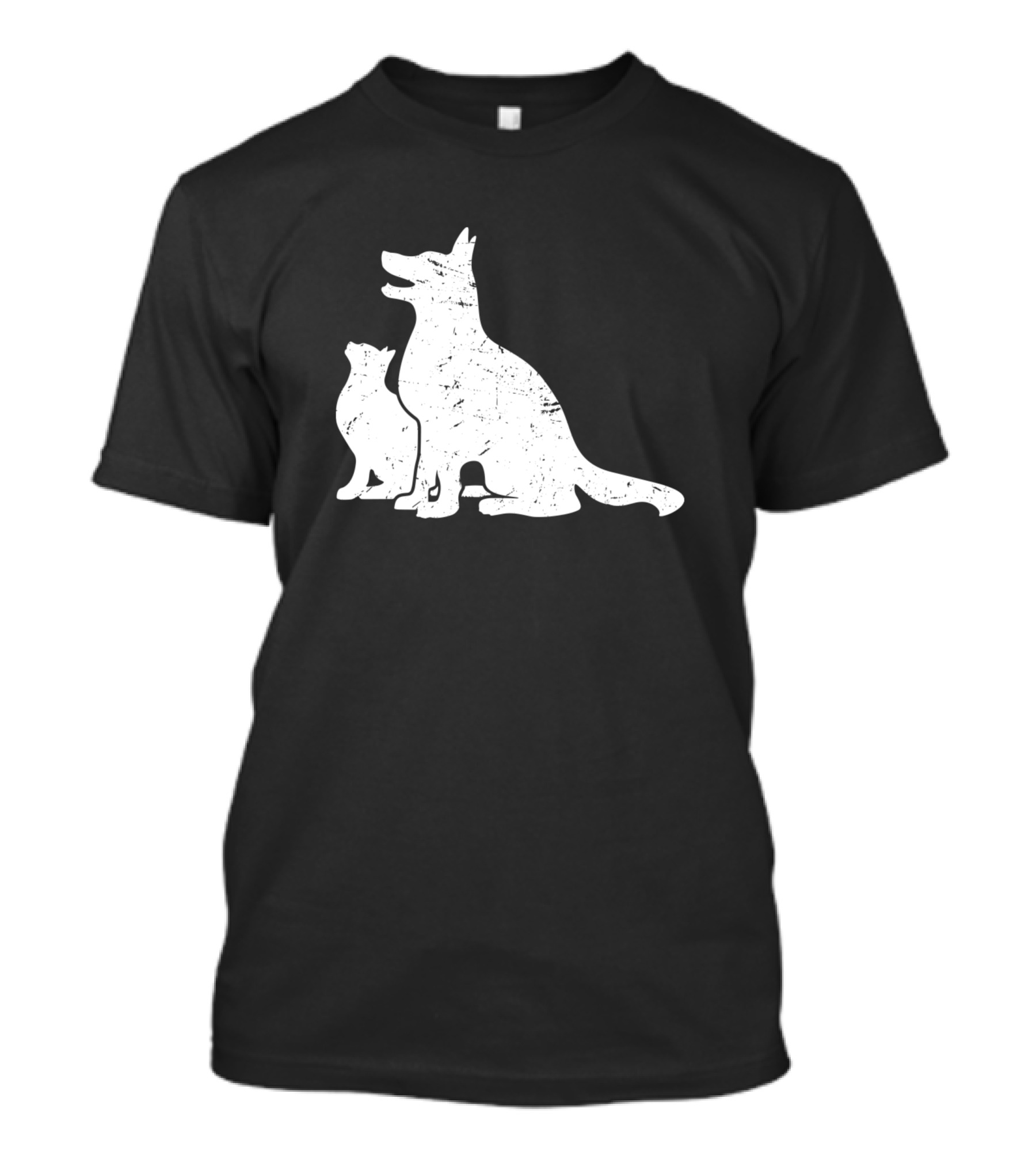Dog And Cat Silhouette In Profile T-Shirt