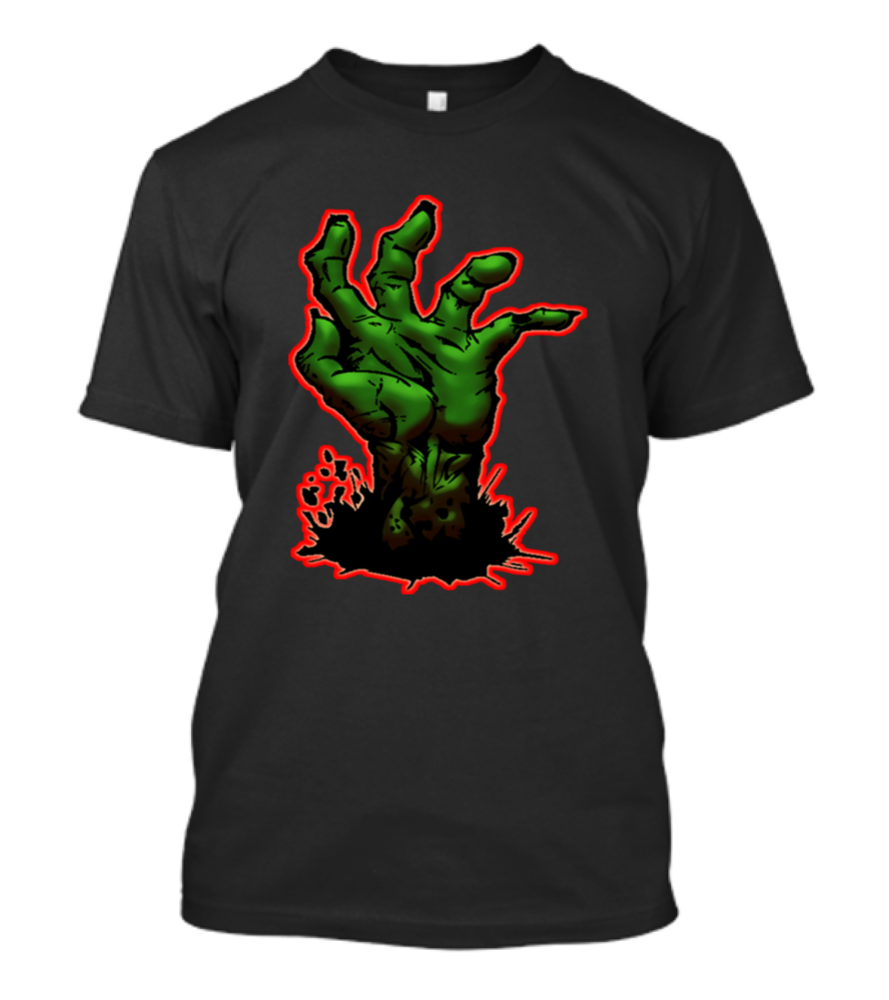 Zombie Green Hand Emerging From Ground T-Shirt