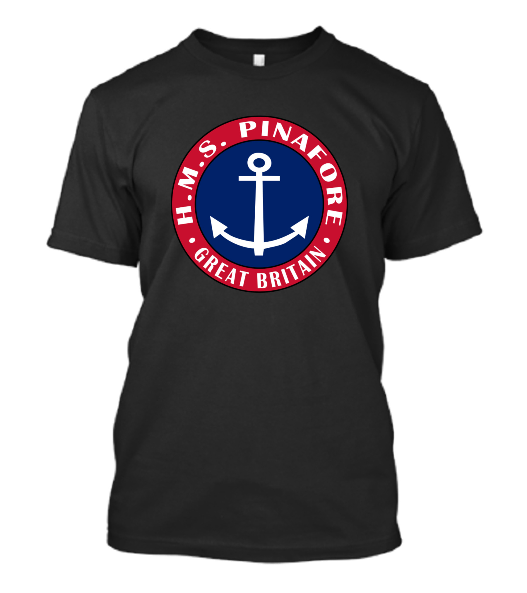H.M.S. Pinafore Anchor Emblem Great Britain Navy T-Shirt