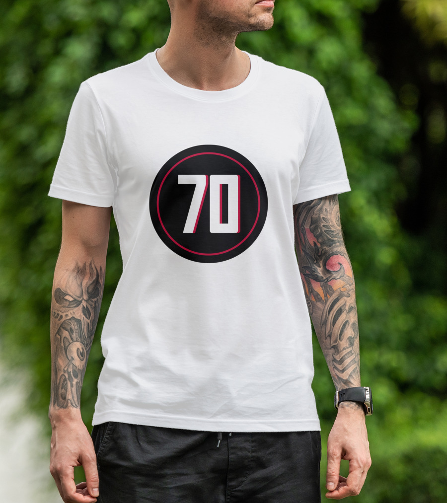 Jake Matthews Number 70 Atlanta Falcons Jersey Fan Gear T-Shirt