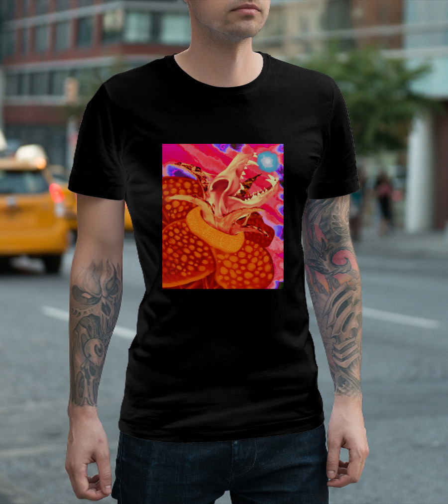 Jigsaw Hustle Surreal Burst Monstera Abstract Puzzles T-Shirt