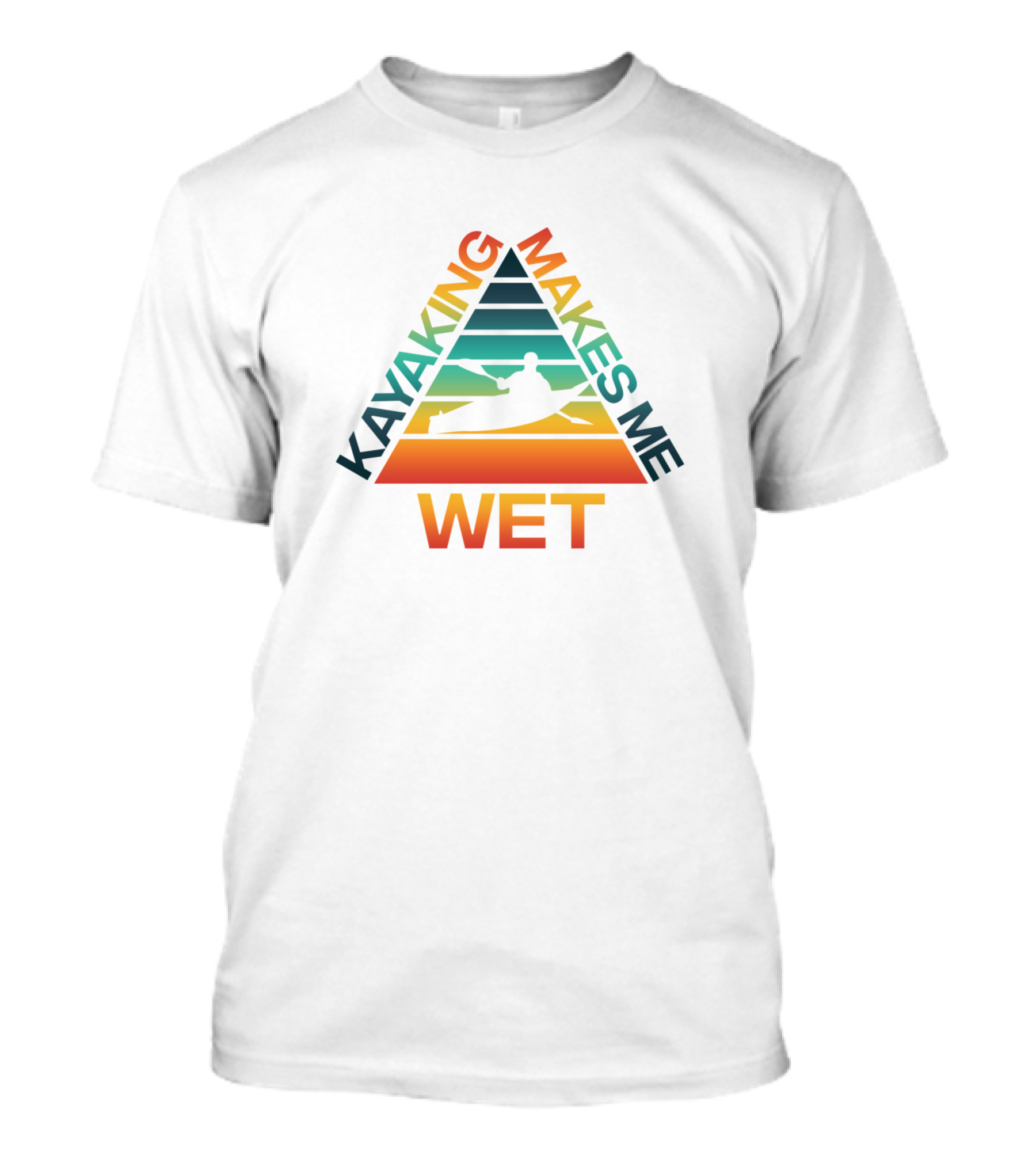 Kayaking Makes Me Wet Retro Sunset T-Shirt