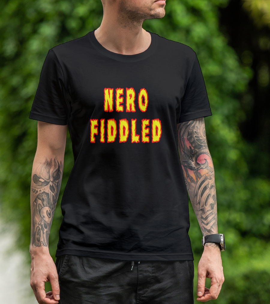 Nero Fiddled Fire Text T-Shirt