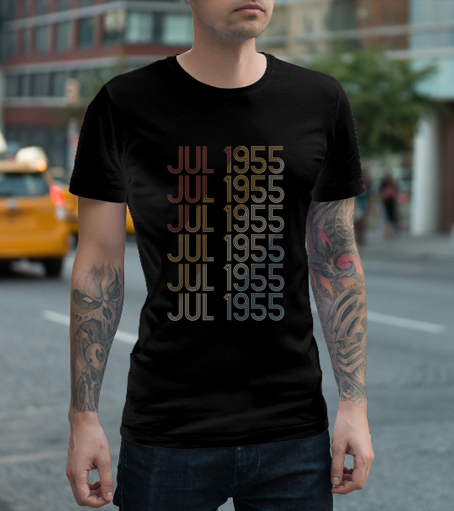 Jul 1955 Retro Vintage July 1955 Birthday T-Shirt