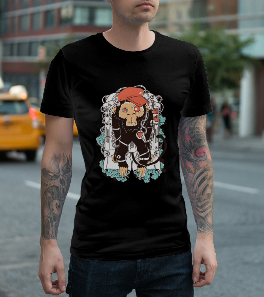 Rocket Monkeys Space Explorer with Red Cap and Jetpack T-Shirt