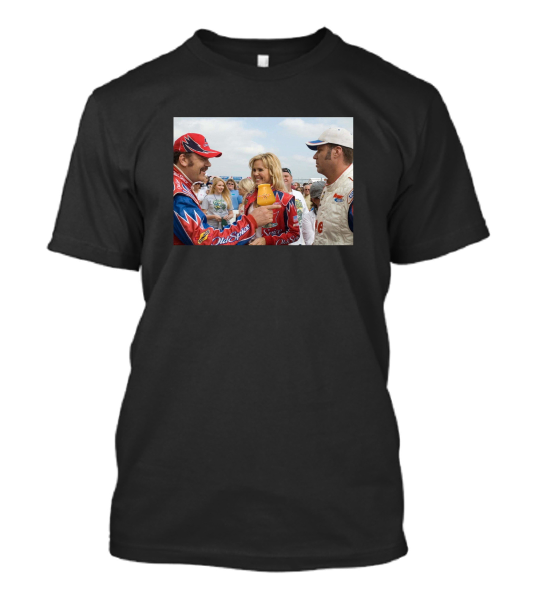 Shake N Bake Talladega Nights Old Spice Wonder Bread Racing Scene T-Shirt