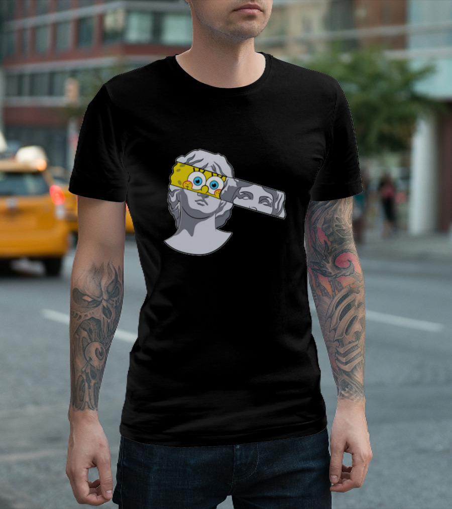 Spongebob Squarepants Greek Bust Optical Illusion T-Shirt