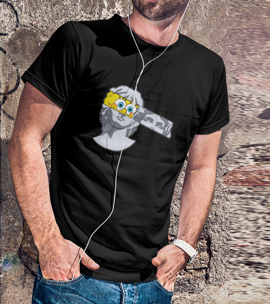 Spongebob Squarepants Greek Bust Optical Illusion T-Shirt