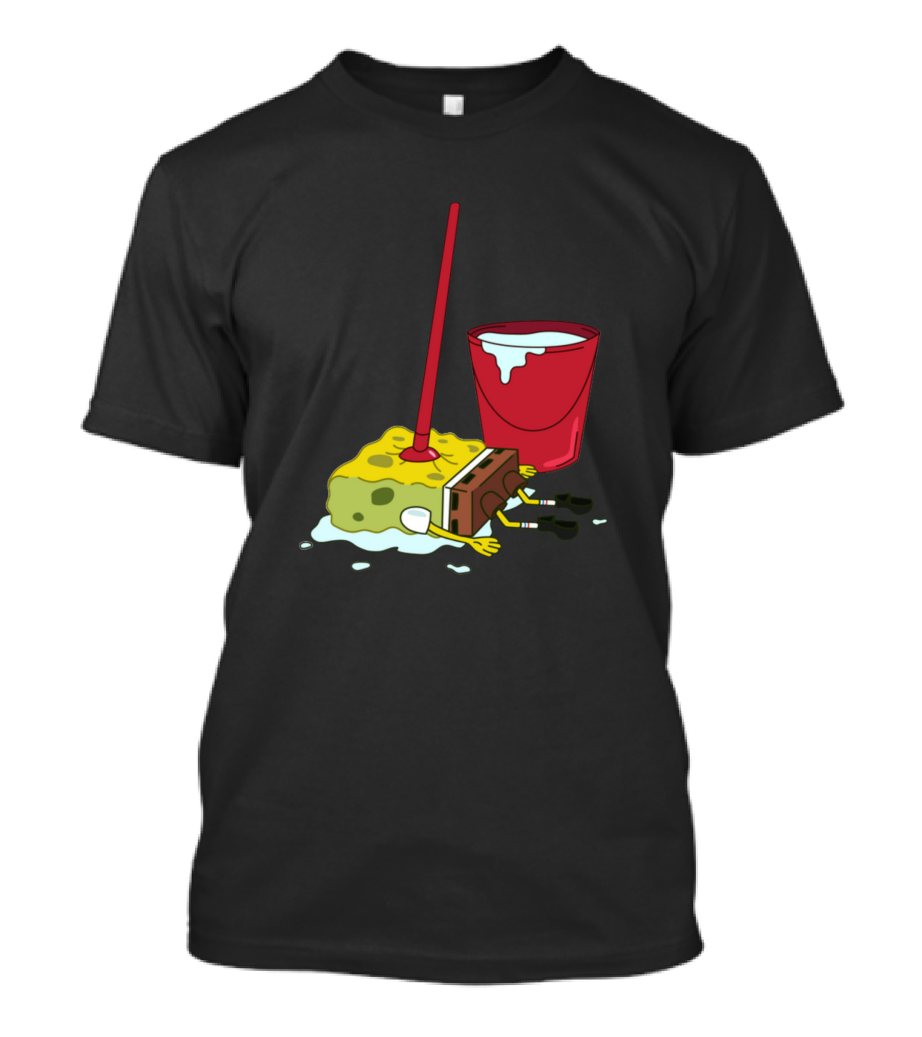Spongebob Mop Bucket Cleaning T-Shirt