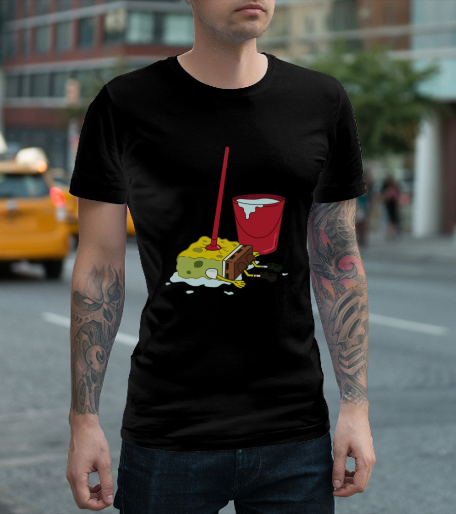 Spongebob Mop Bucket Cleaning T-Shirt