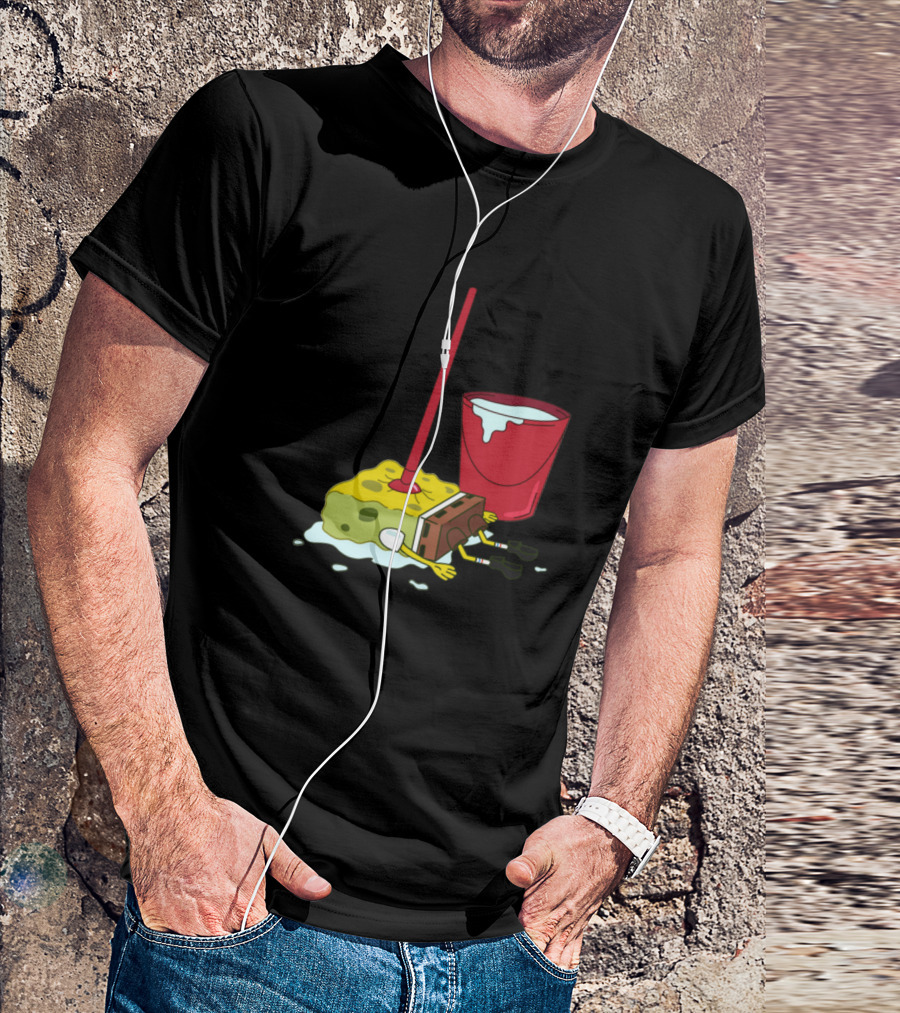 Spongebob Mop Bucket Cleaning T-Shirt