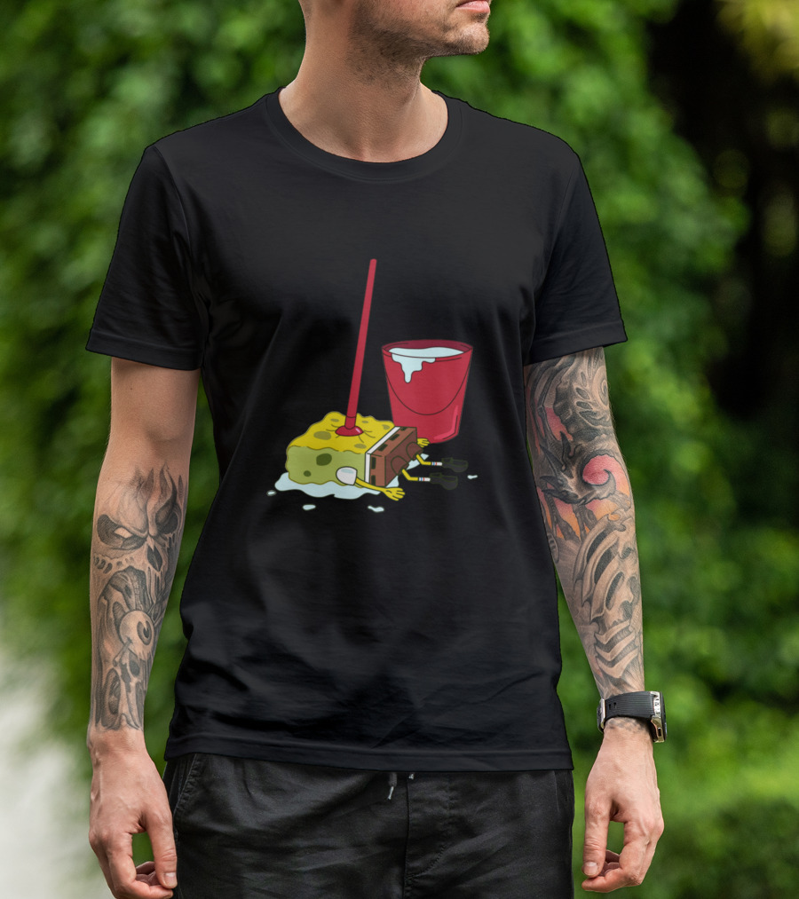 Spongebob Mop Bucket Cleaning T-Shirt