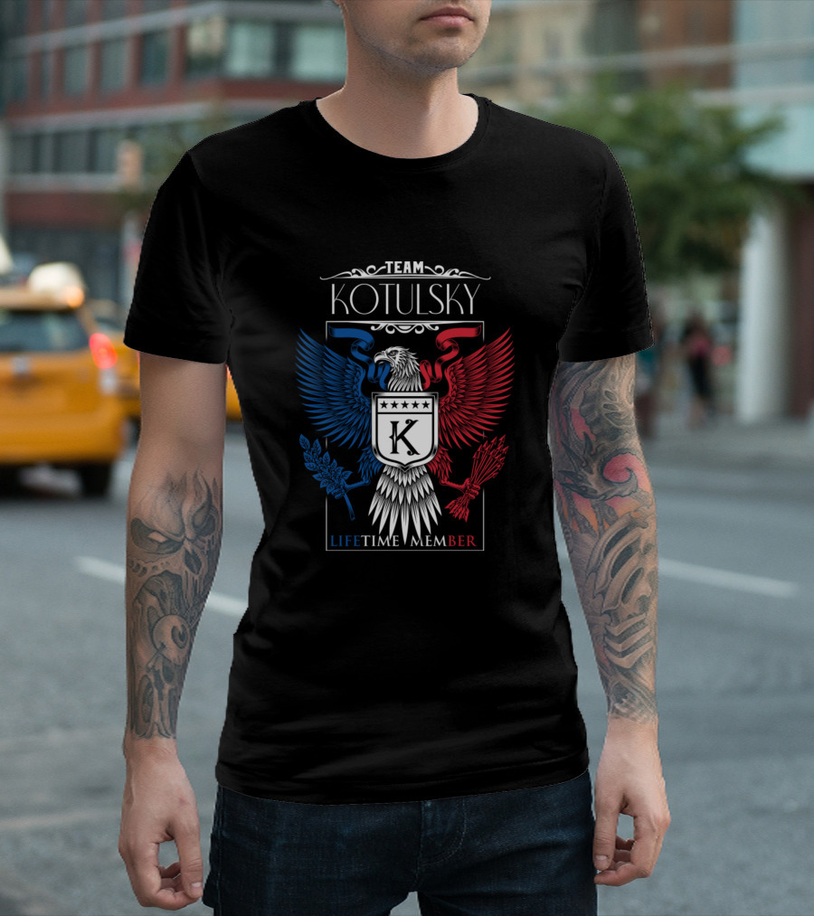 Team Kotulsky Lifetime Member Emblem with Eagle and Shield T-Shirt