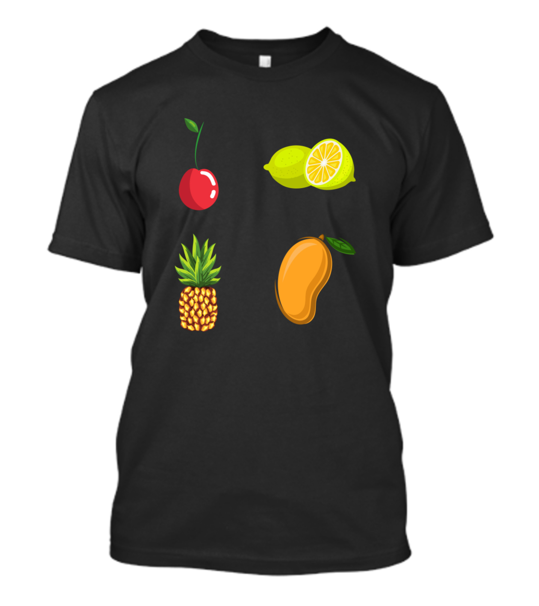 Cherry Pineapple Lemon Mango Tropical Fruit T-Shirt
