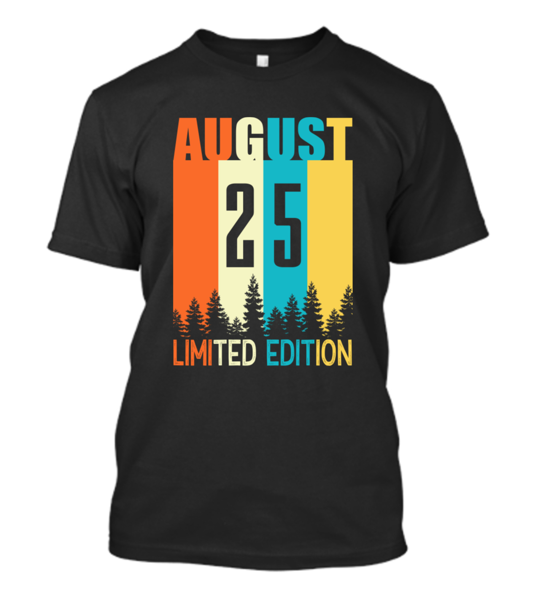 August 25 Vintage Birthday T-Shirt