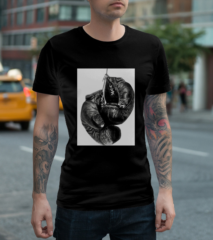 Boxing Gloves Hanging Classic Black Pair T-Shirt