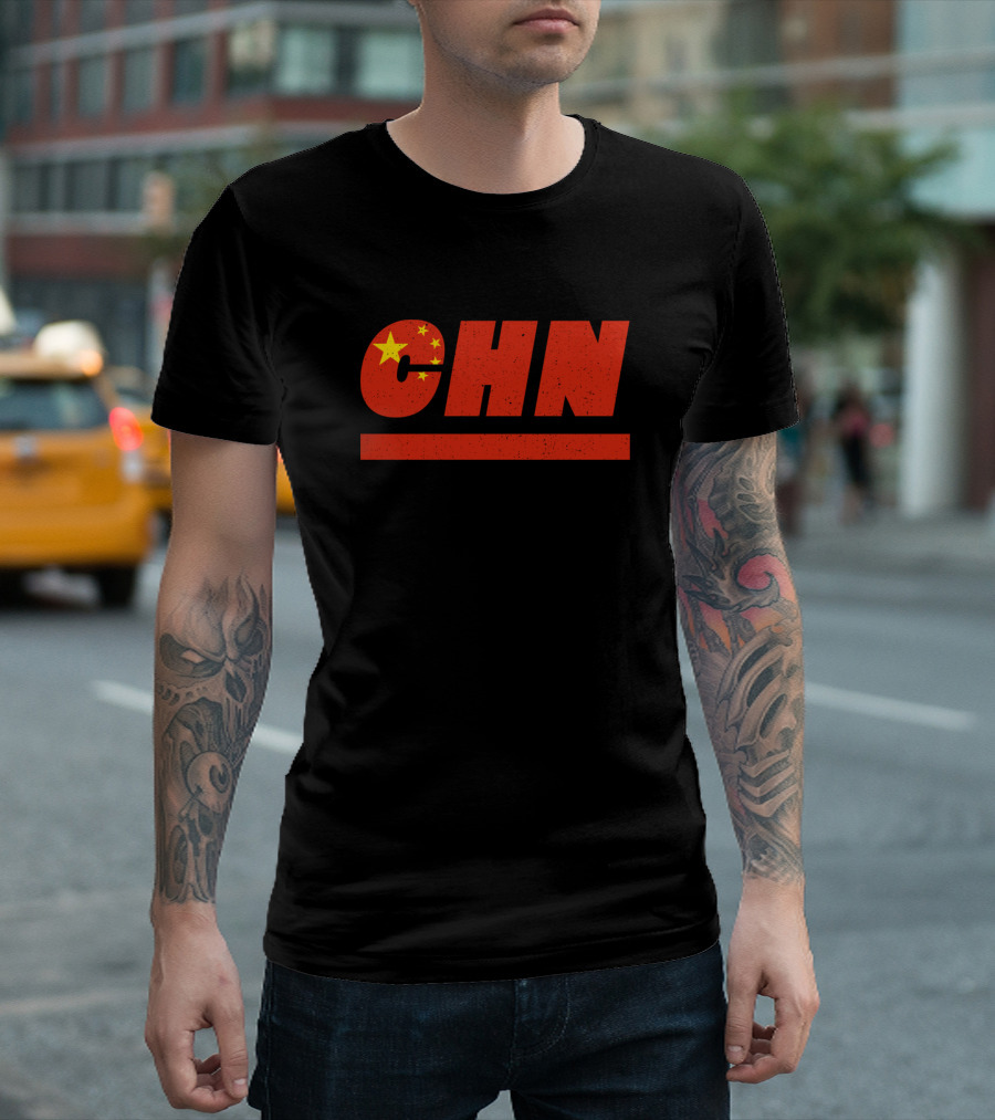 CHN China Flag Stars Chinese ISO Code 3166 T-Shirt