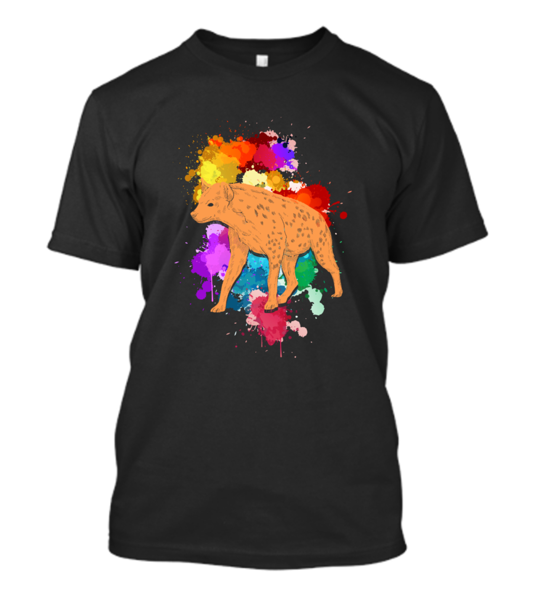 Colorful Paint Splash Hyena T-Shirt
