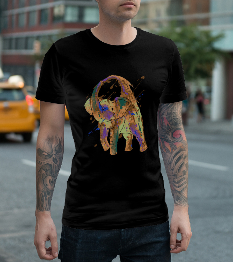 Elephant Wildlife Bodypaint T-Shirt