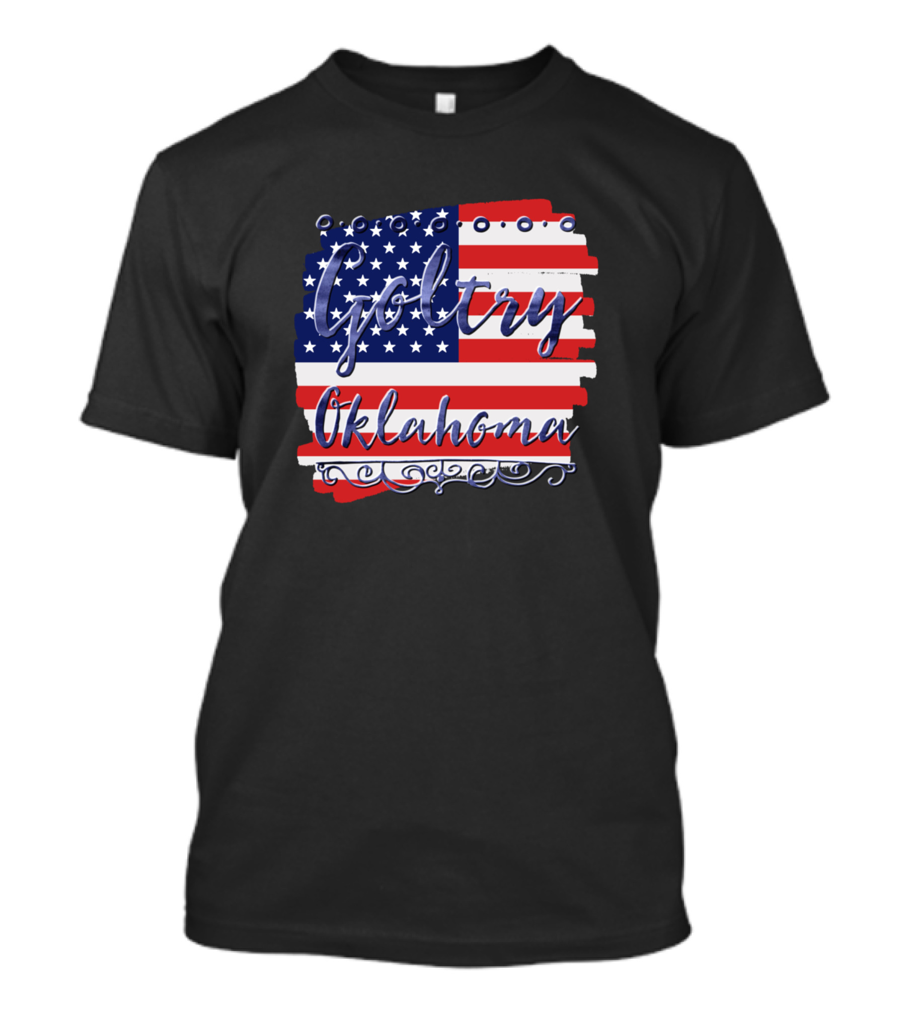 Goltry Oklahoma American Flag T-Shirt