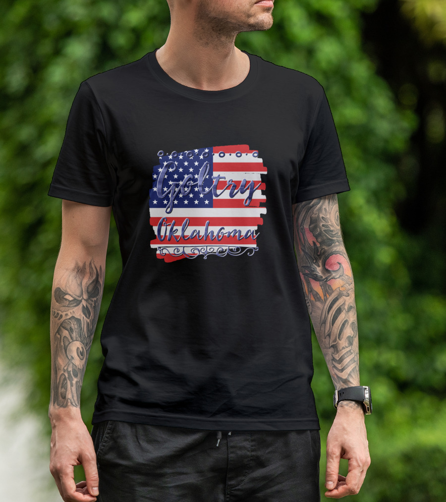 Goltry Oklahoma American Flag T-Shirt