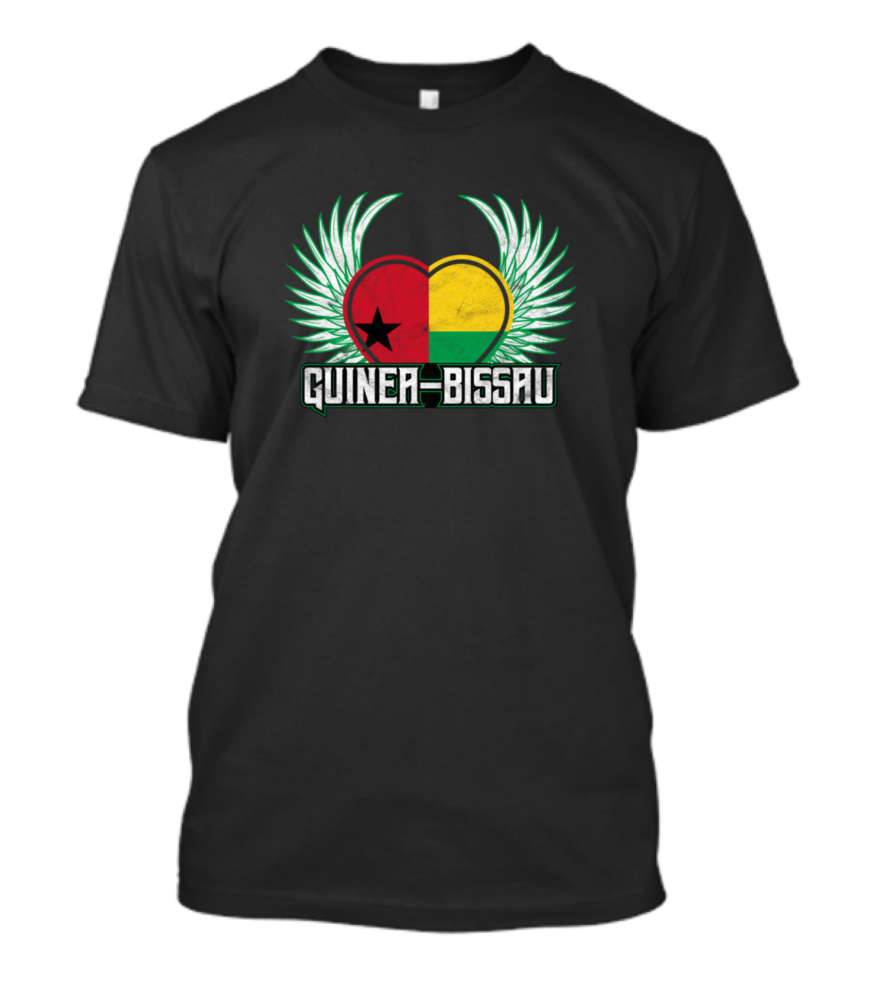 Guinea Bissau Heart Flag Wings T-Shirt