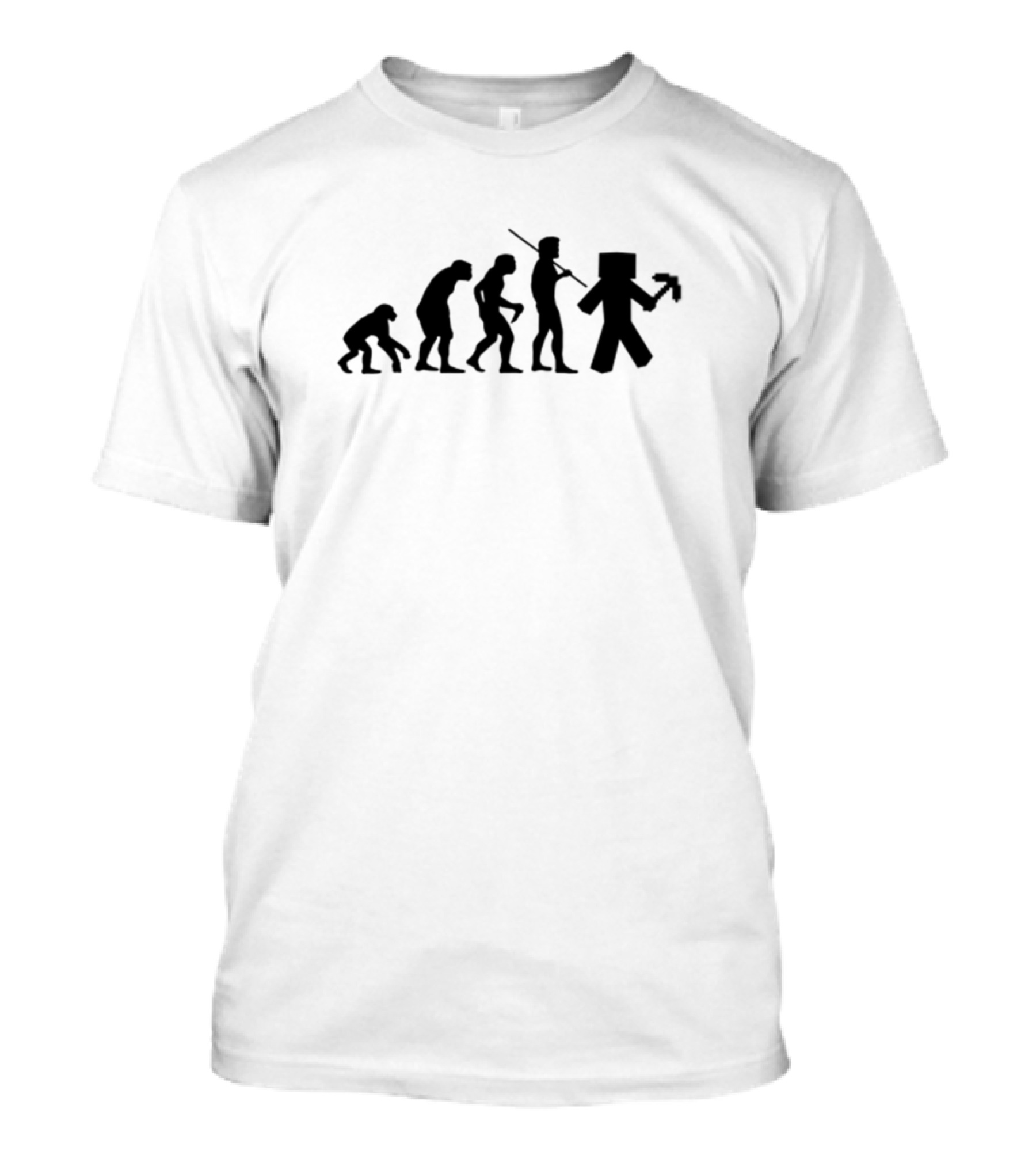 Human Evolution Minecraft Gamer Progression T-Shirt
