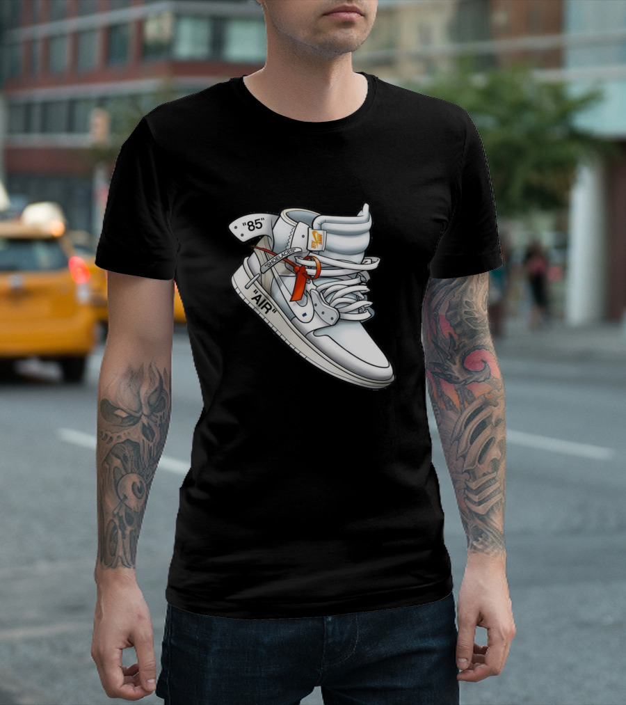 Off White X Air Jordan 1 White AIR 85 Sneaker T-Shirt