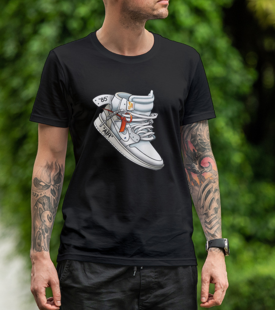 Off White X Air Jordan 1 White AIR 85 Sneaker T-Shirt