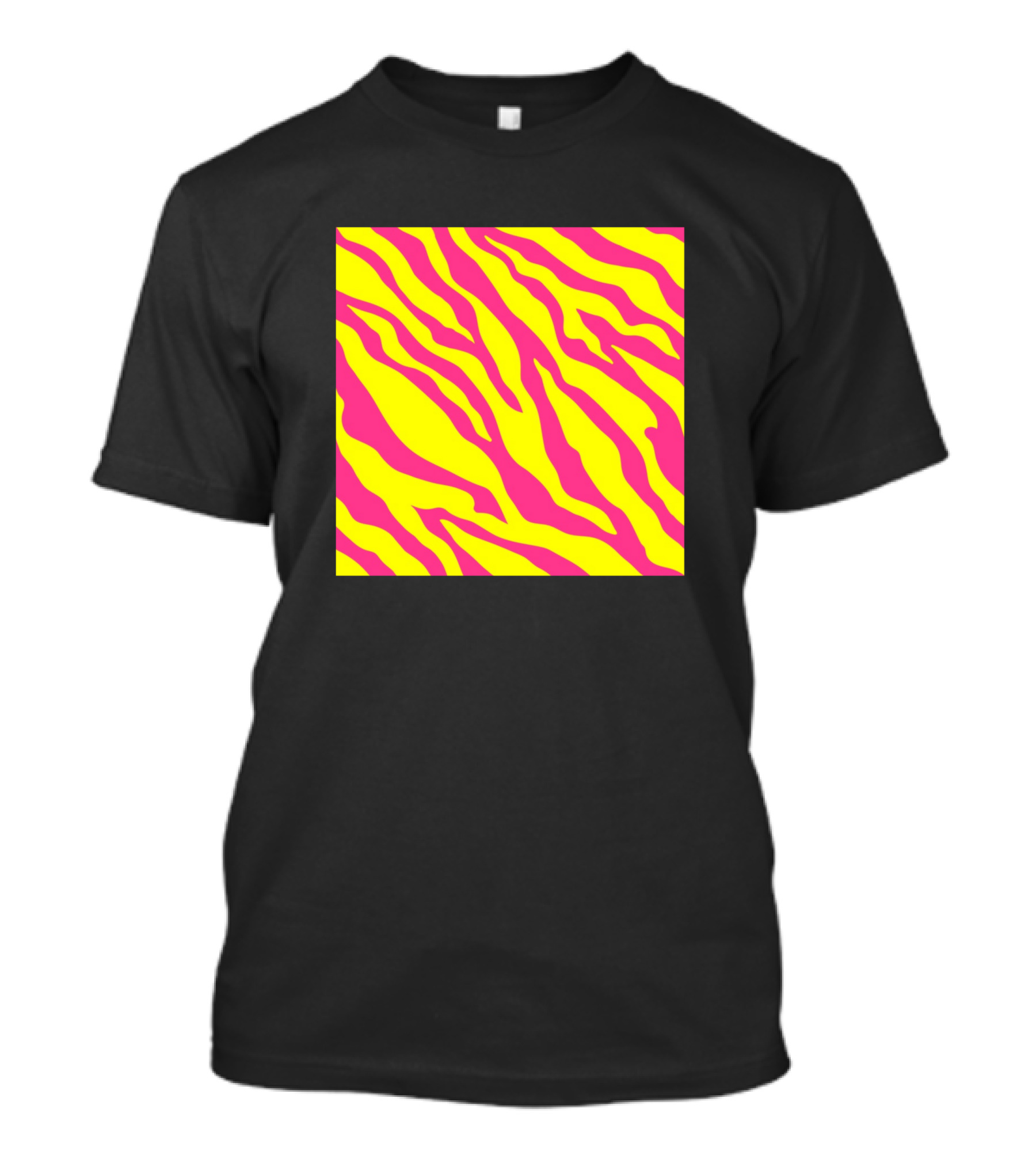 Pink And Yellow Animal Zebra Stripes T-Shirt