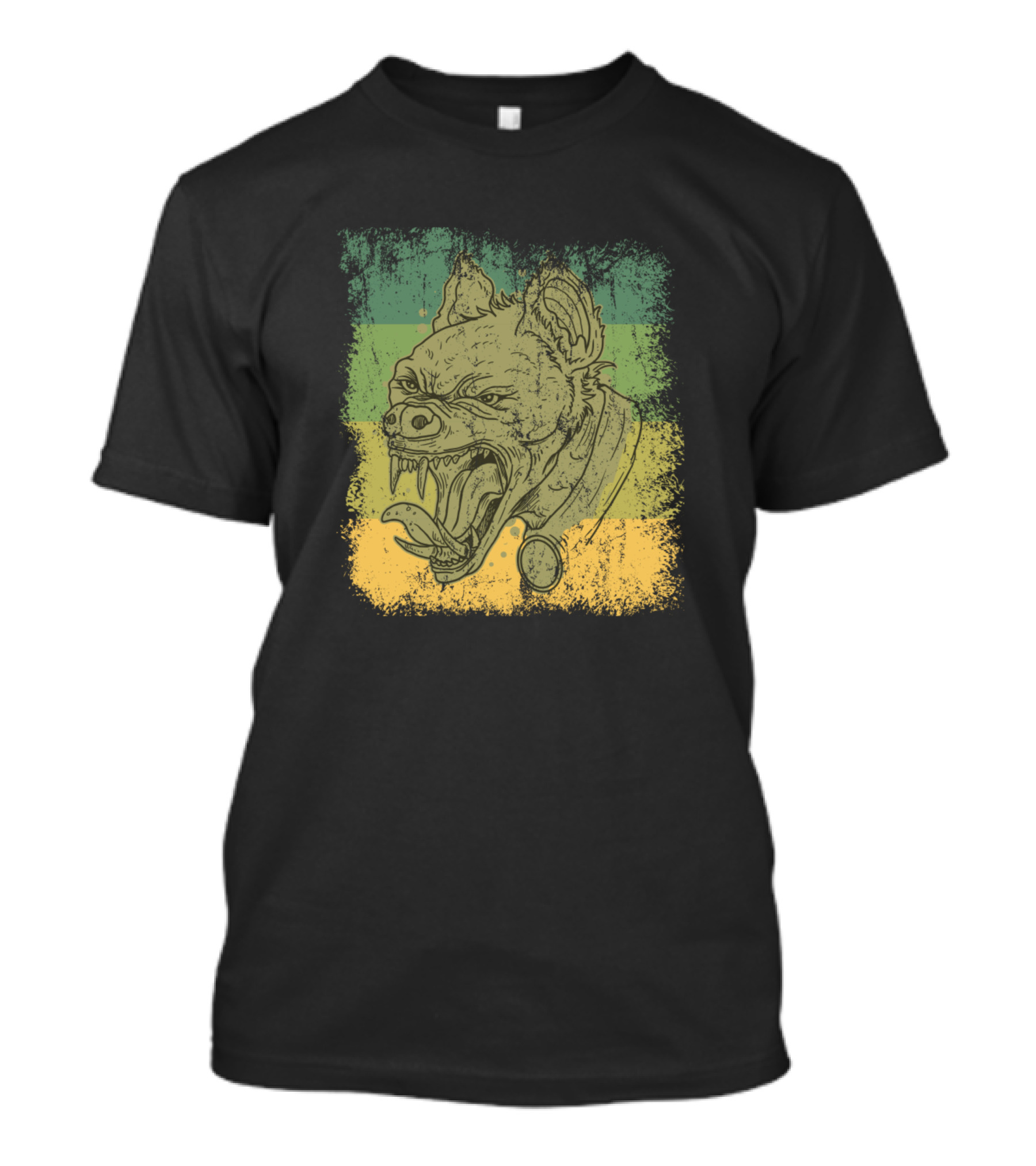Retro Grunge Hyena Roaring T-Shirt