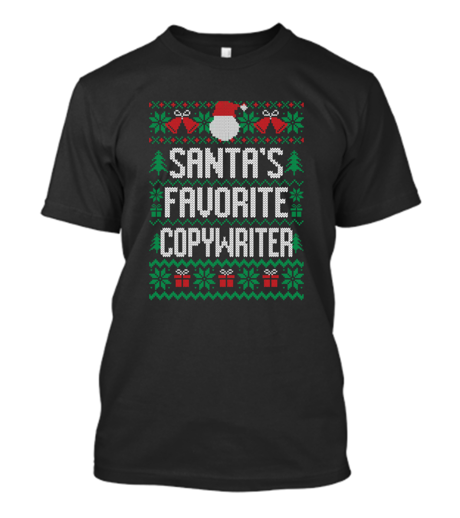 Santa's Favorite Copywriter Ugly Christmas T-Shirt