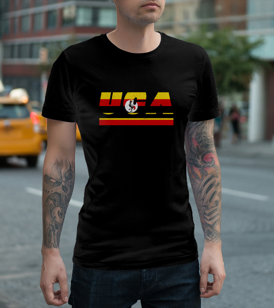 UGA Uganda Flag Colors ISO Code 3166 Emblem T-Shirt