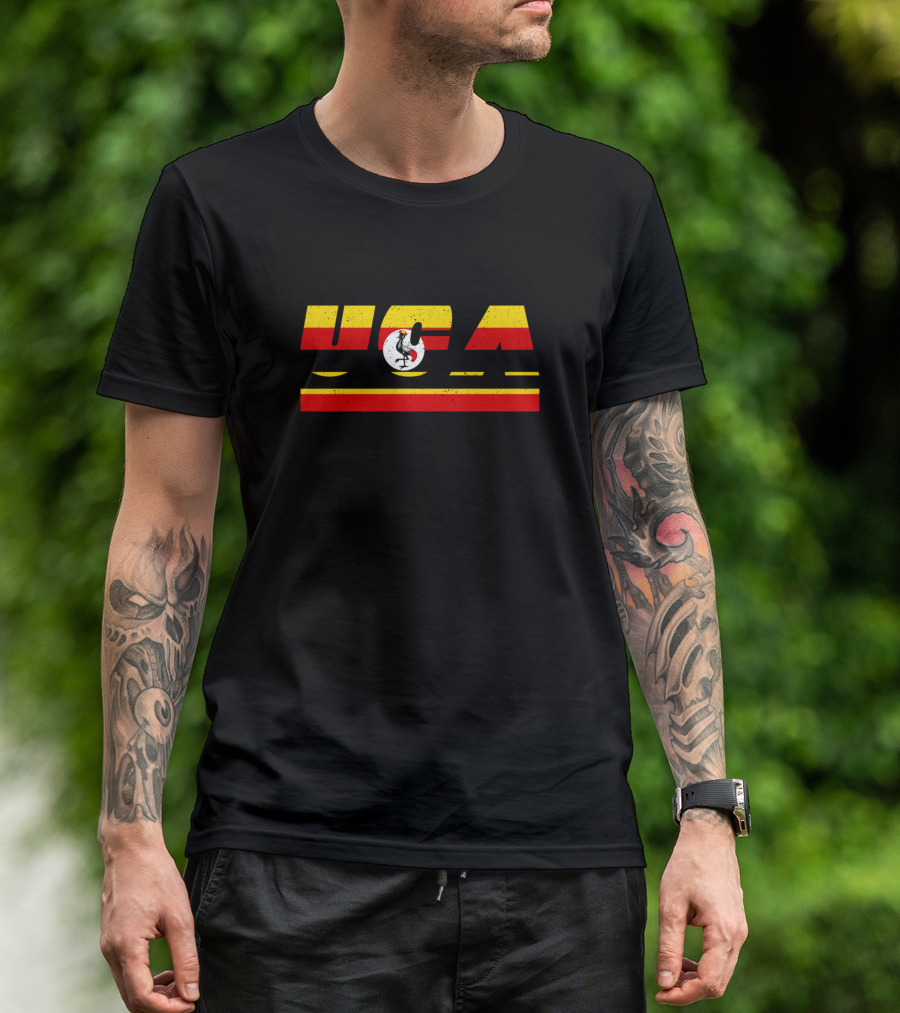UGA Uganda Flag Colors ISO Code 3166 Emblem T-Shirt