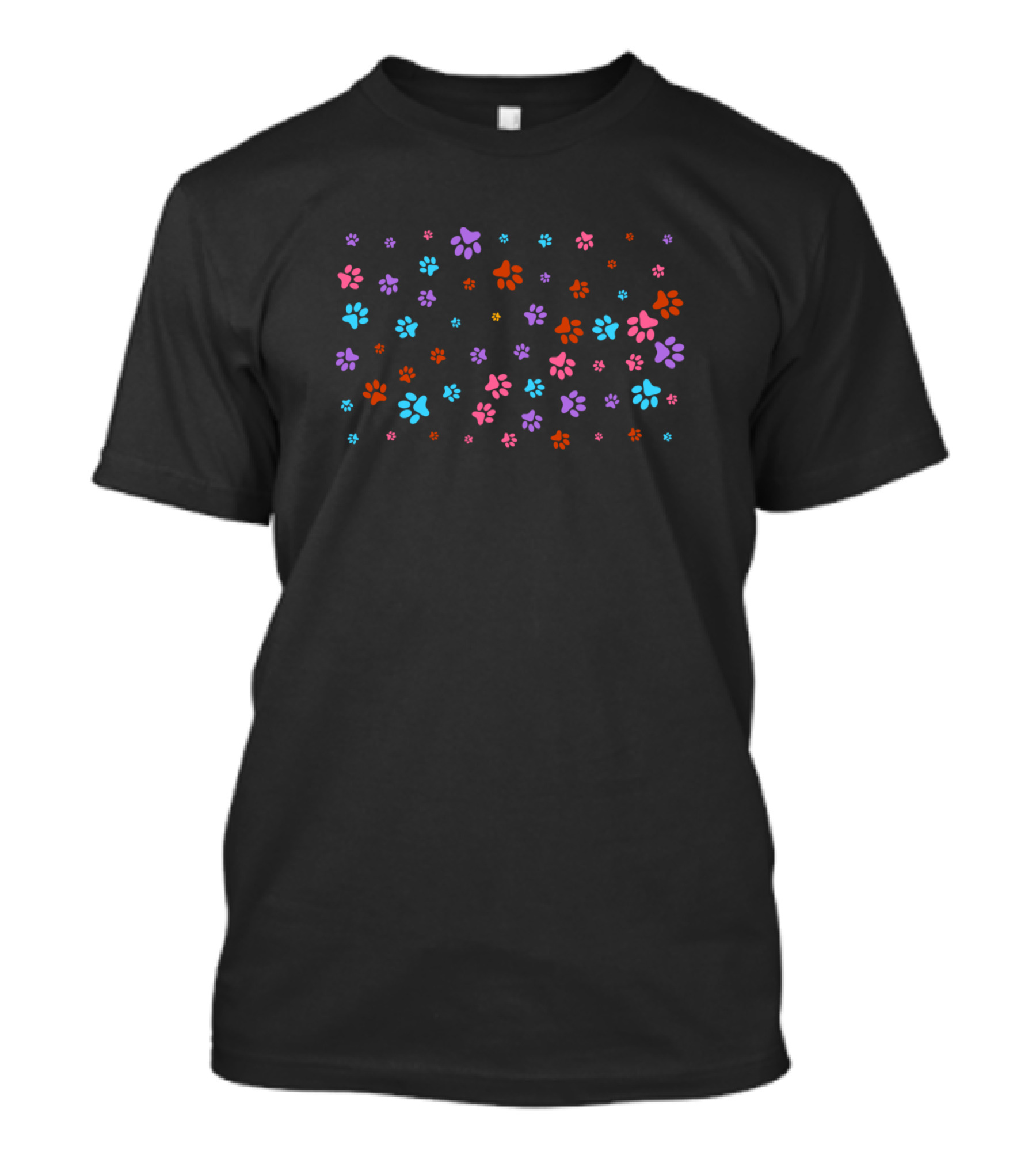 Colorful Paw Prints T-Shirt