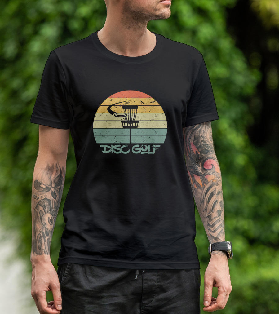 Disc Golf Classic Vintage Frisbee Golf Retro Style Circular Target T-Shirt