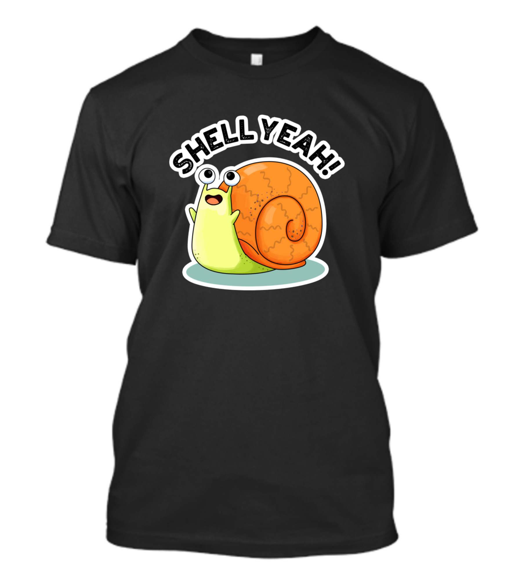 SHELL YEAH Cute Snail Pun Orange Shell T-Shirt