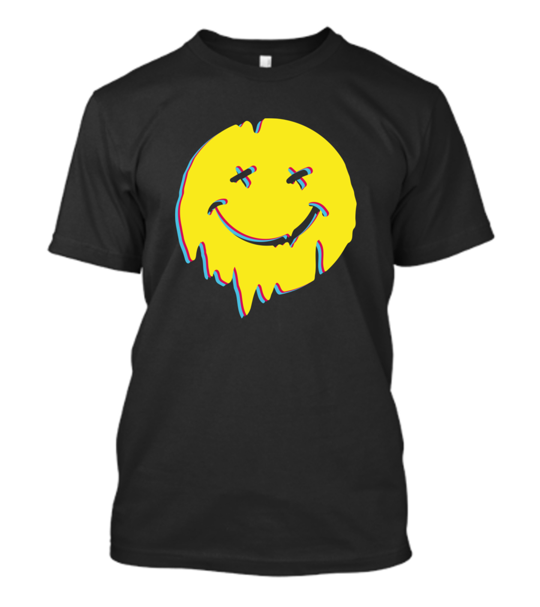 Smile Cross-Eyed Grunge Rave Music T-Shirt