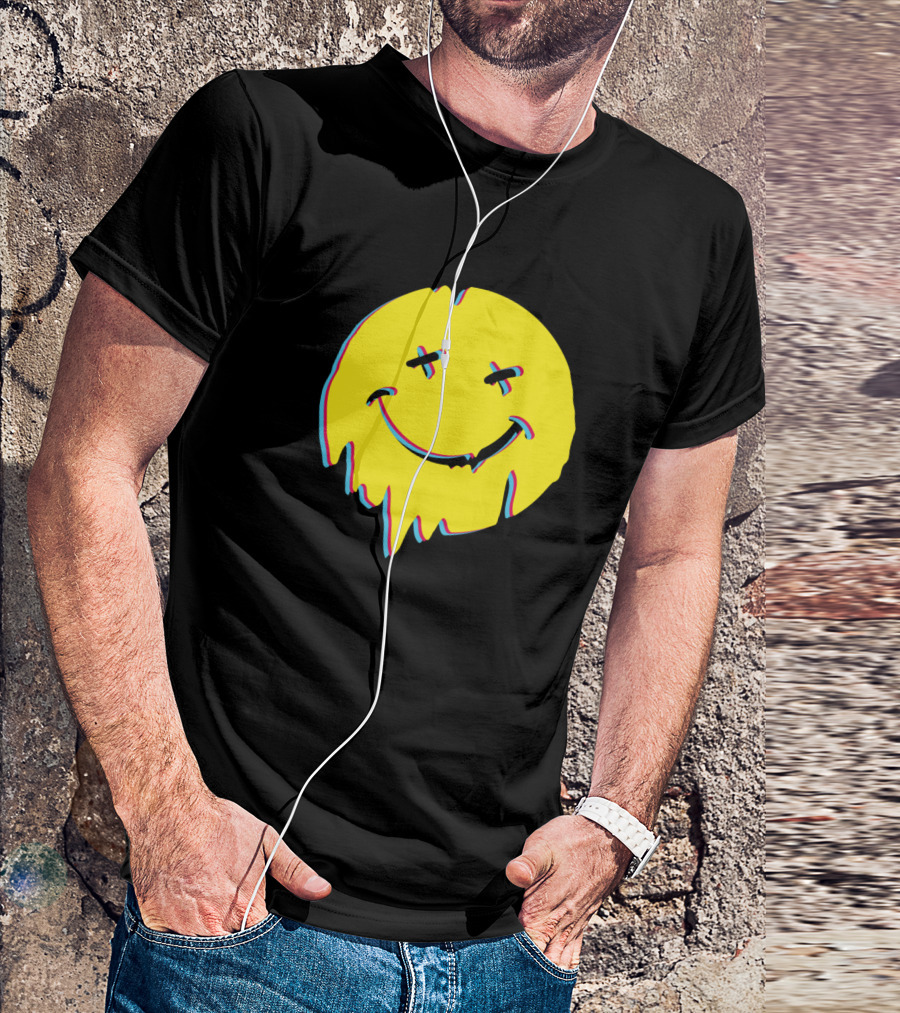 Smile Cross-Eyed Grunge Rave Music T-Shirt