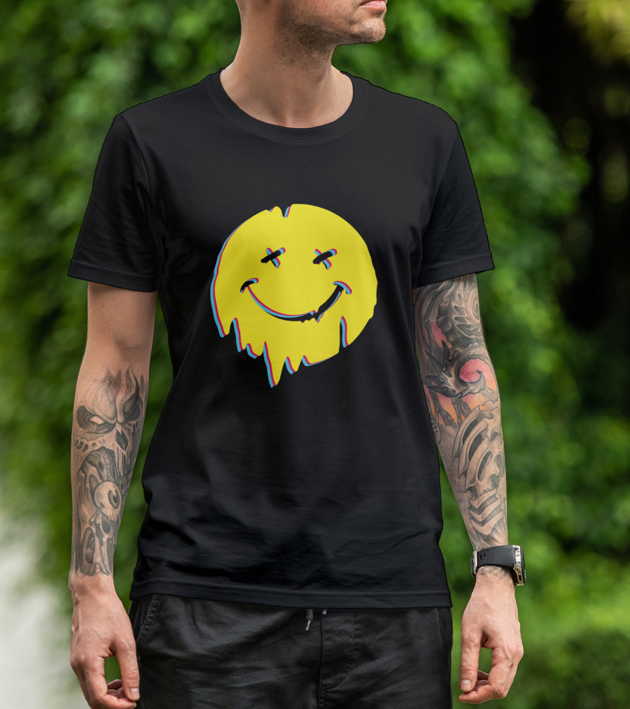 Smile Cross-Eyed Grunge Rave Music T-Shirt