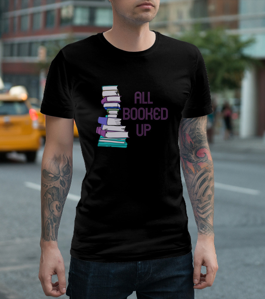 All Booked Up Book Stack T-Shirt