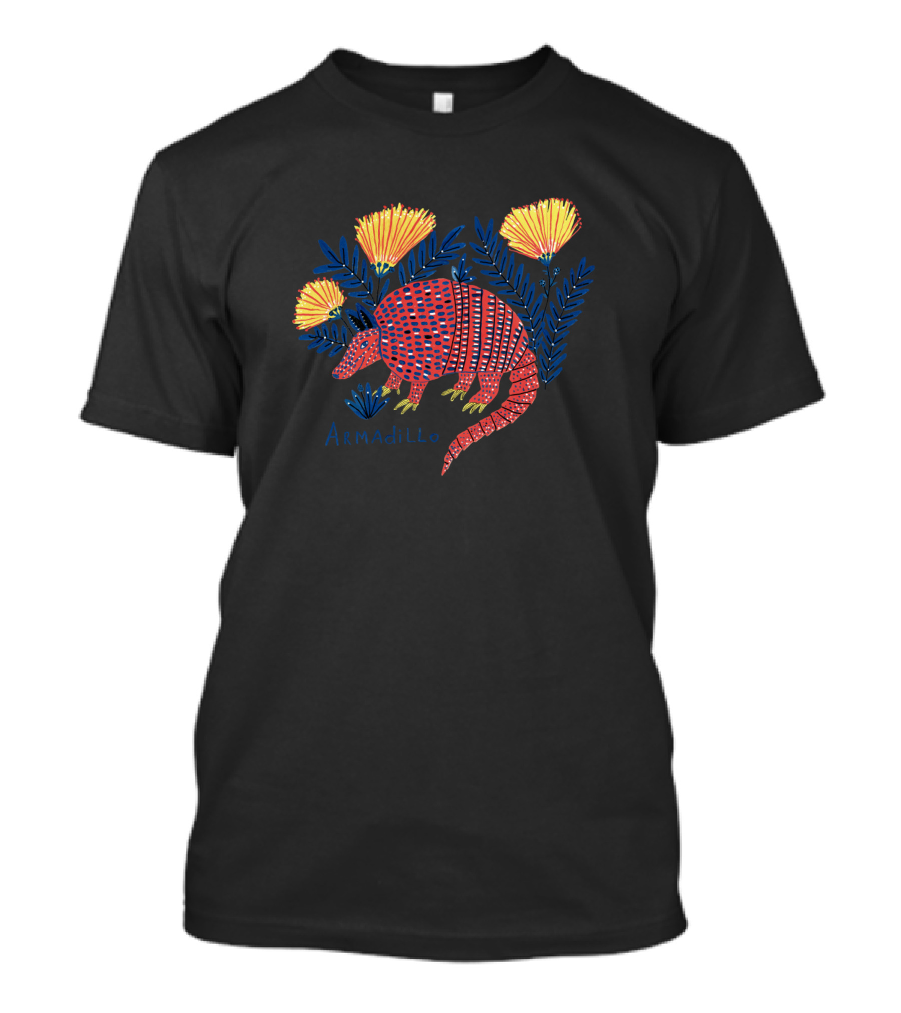 Armadillo Floral Nature T-Shirt