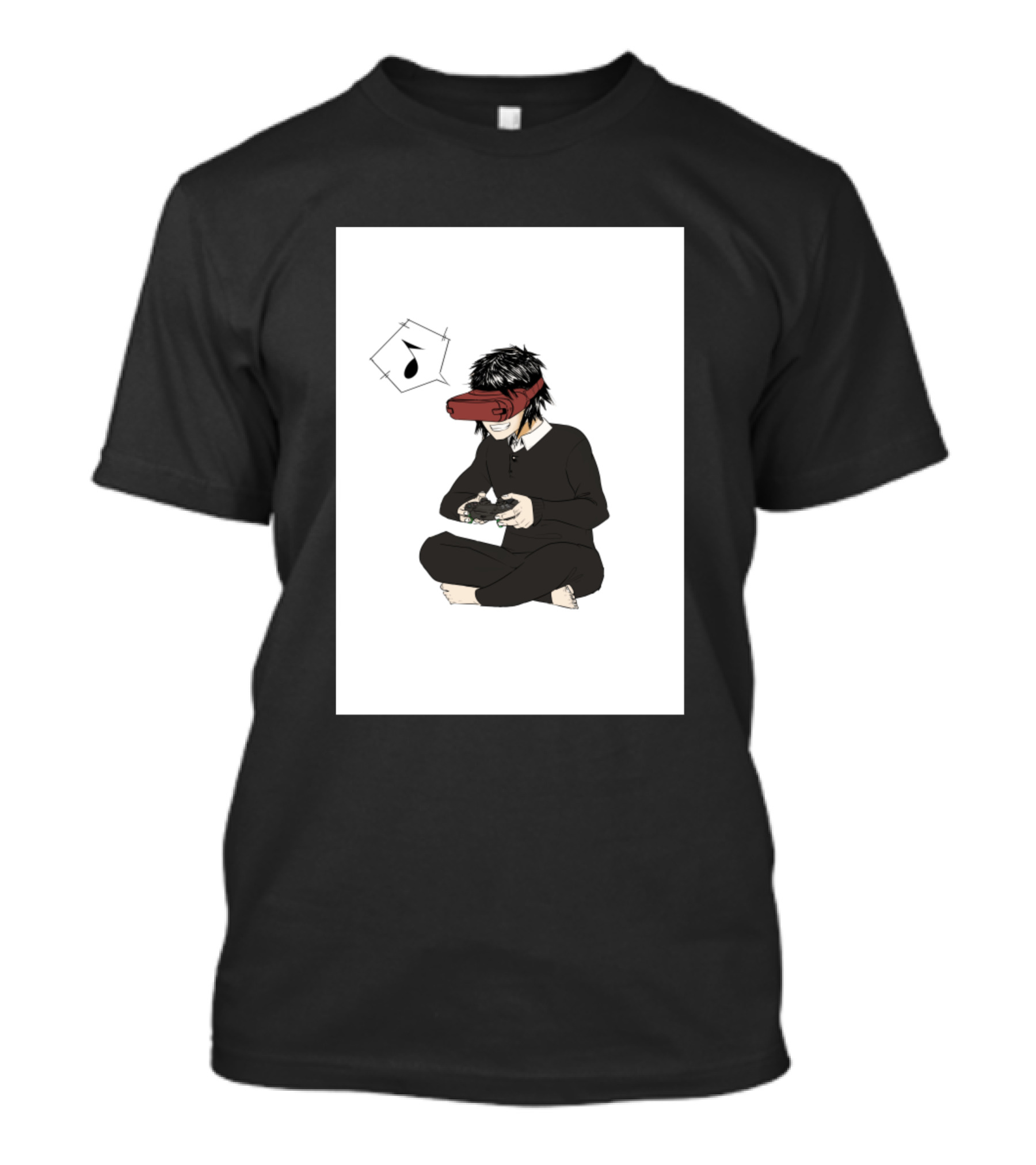 Boy With VR Headset Playing Games With Note T-Shirt