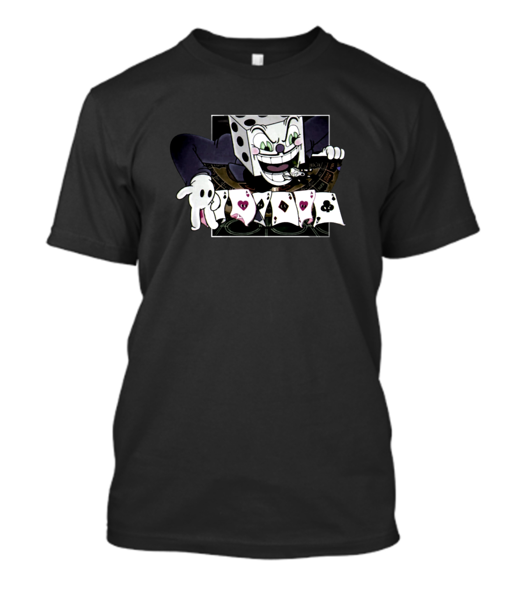 Cuphead King Dice Playing Cards Iconic Boss Character T-Shirt