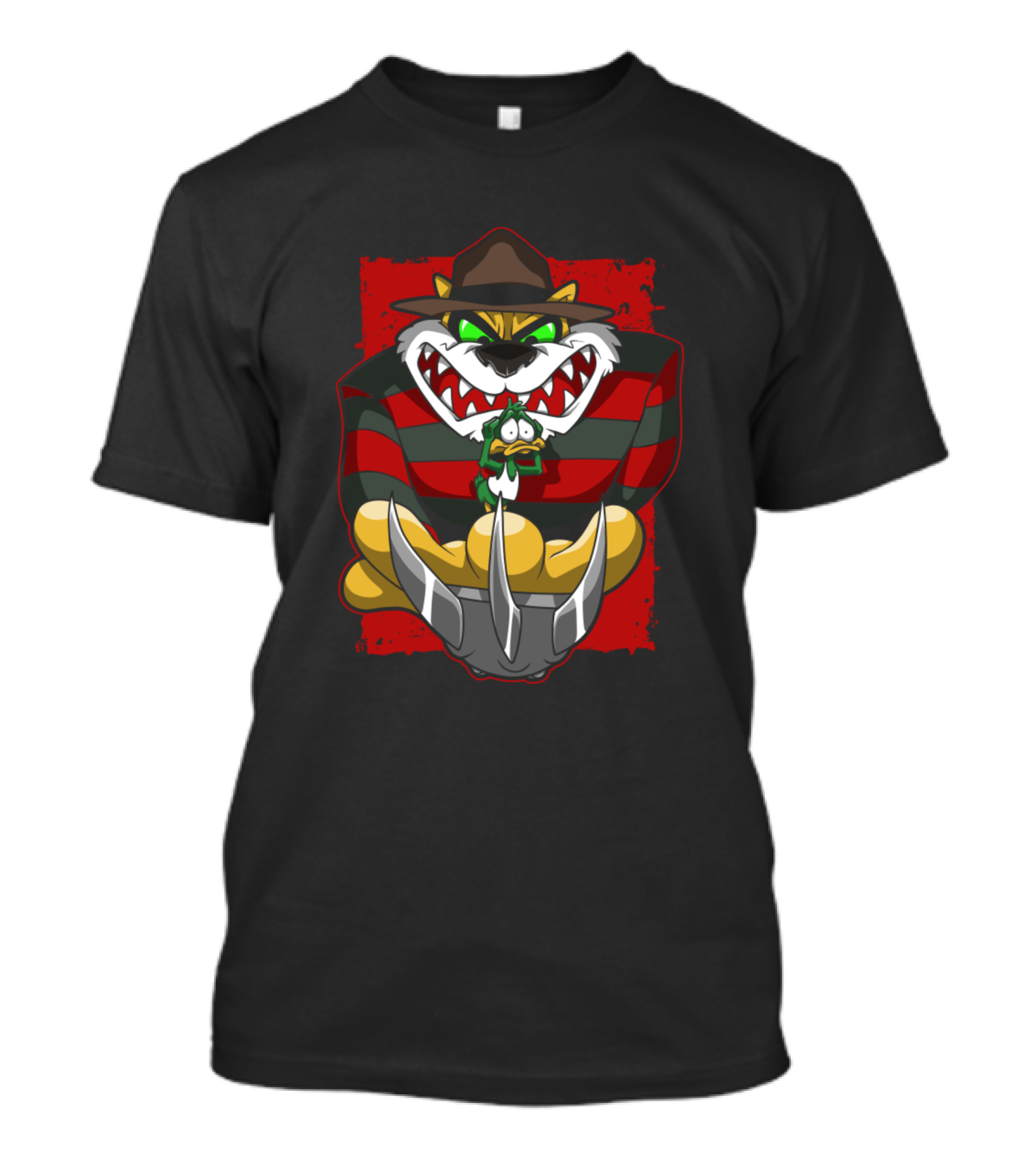 Eddy Cougar Freddy Krueger Mashup Cartoon Villain Claw Nightmare T-Shirt