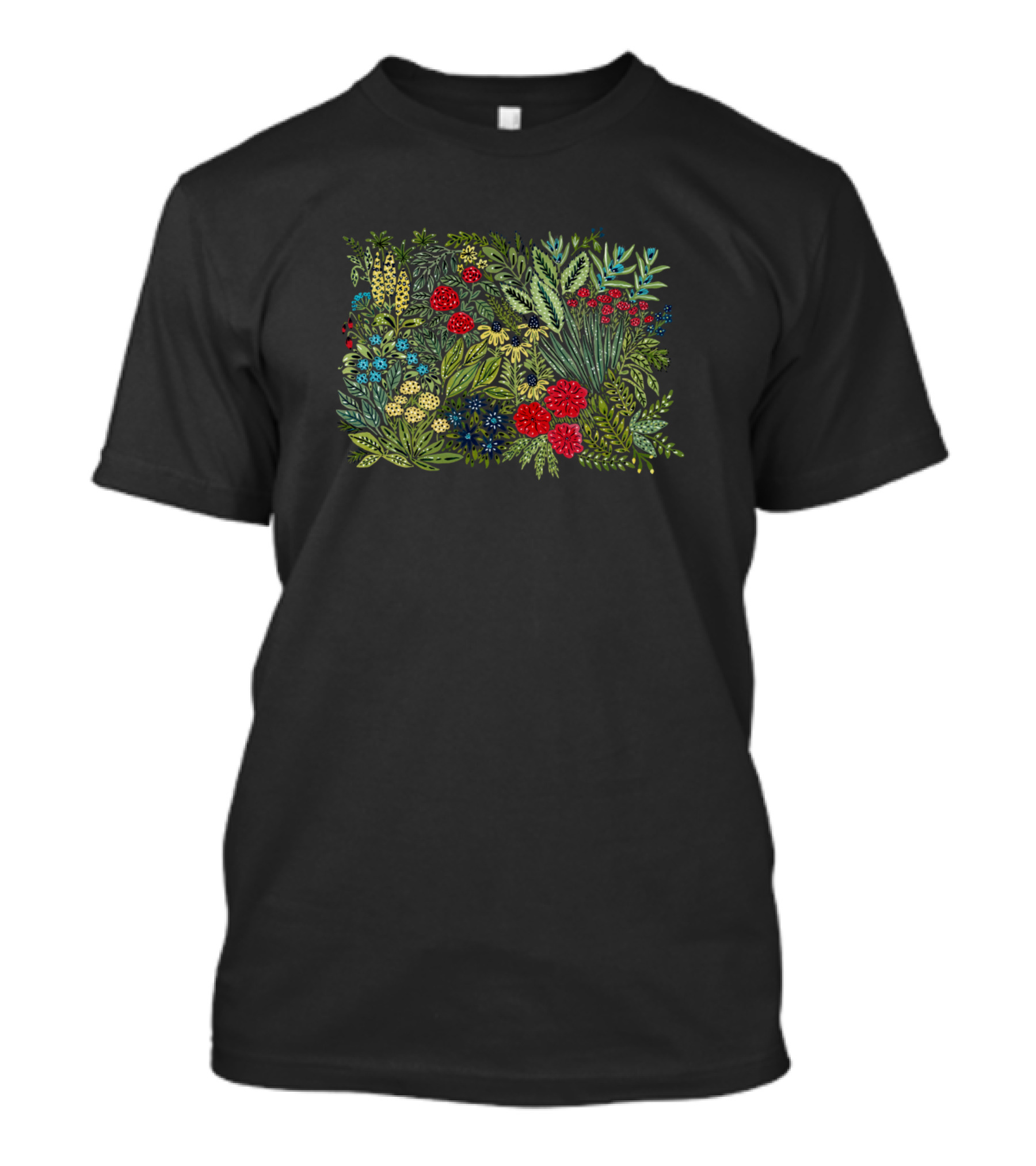 Flower Field Colorful Botanical Arrangement T-Shirt