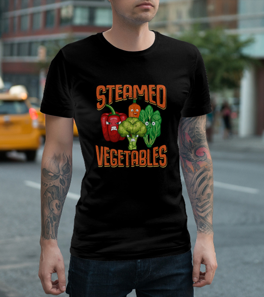 Steamed Vegetables Funny Vegan Food Pun Healthy T-Shirt