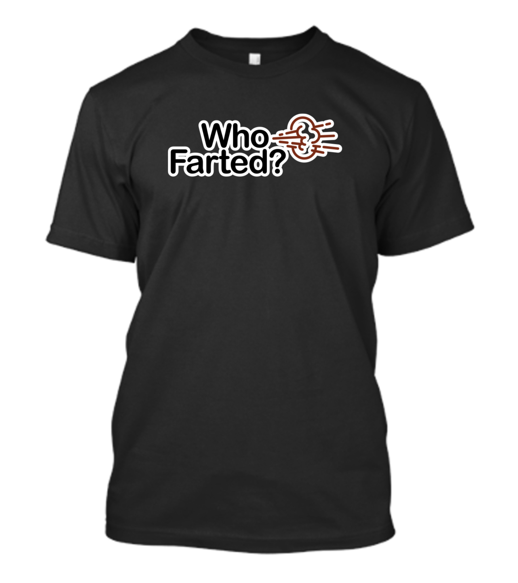 Who Farted Funny Question With Emoji Wind Cloud T-Shirt