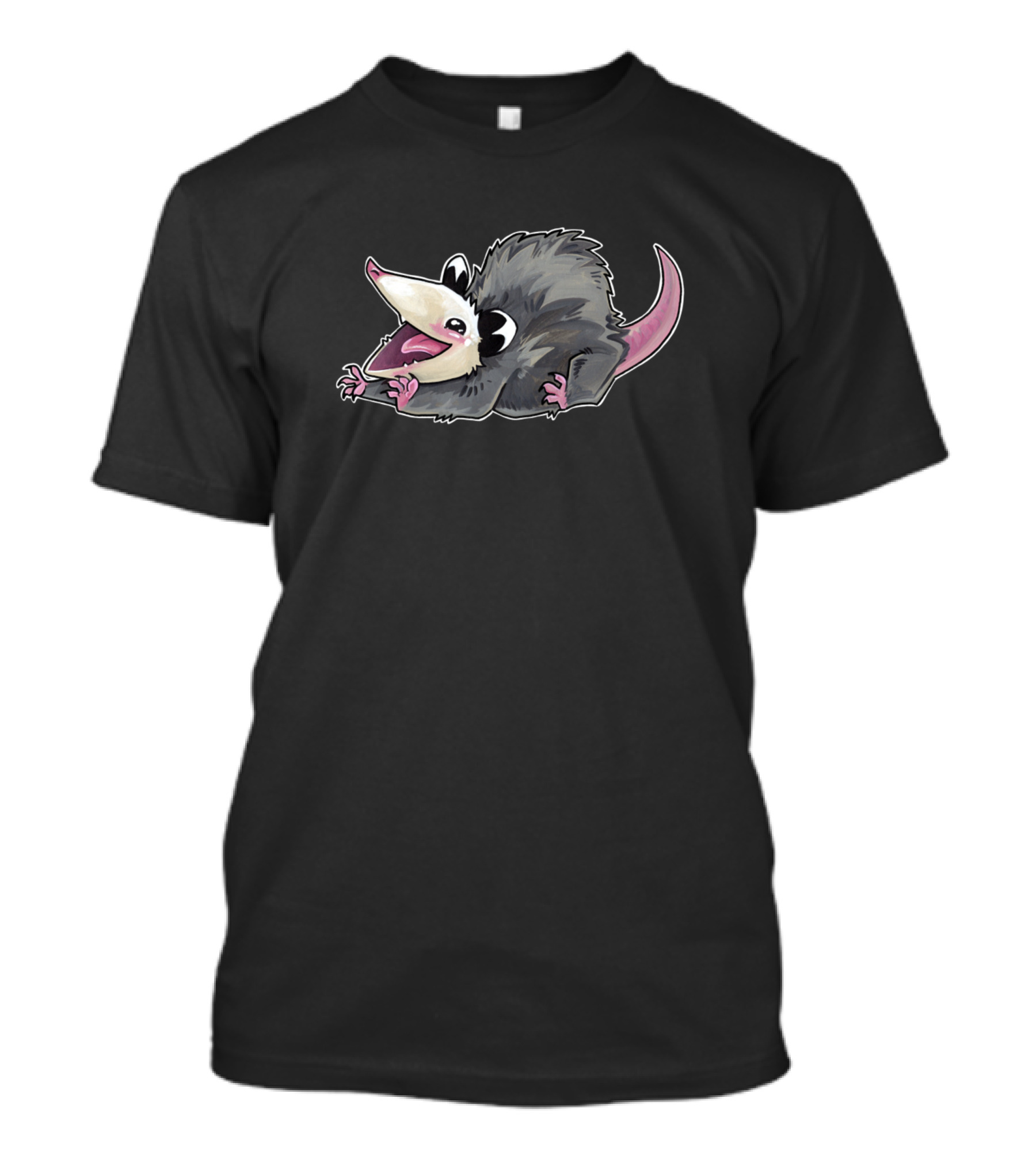 Happy Playful Possum Delightfully Cheery Critter Fun T-Shirt
